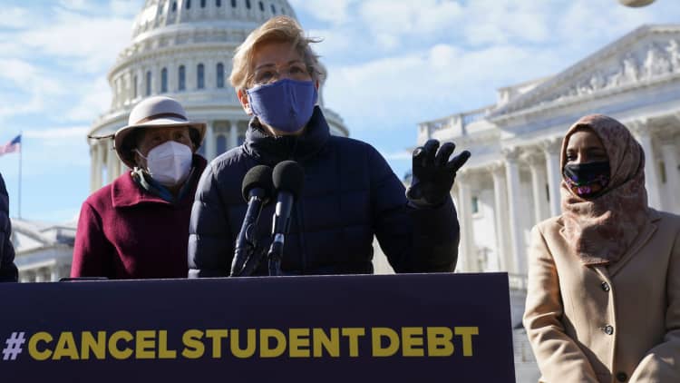Democrats are pushing to cancel $50,000 in federal student loan debt