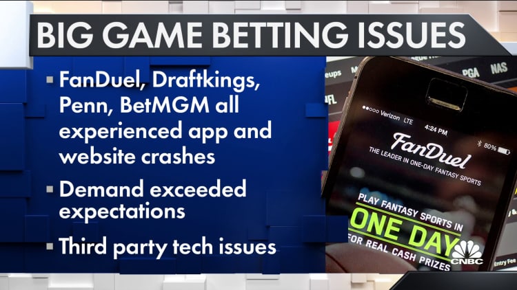 Sports gambling sites crash on Super Bowl Sunday, gamblers not pleased