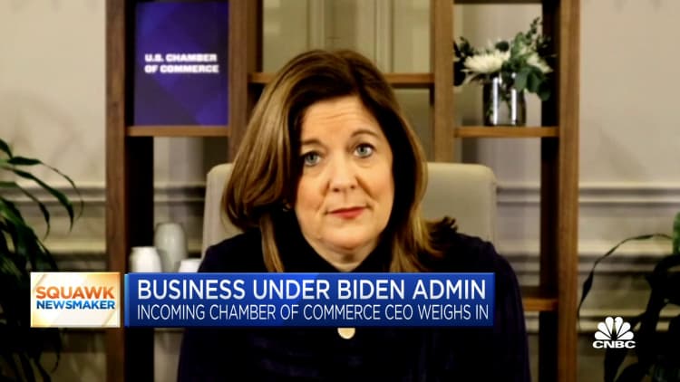 Incoming U.S. Chamber of Commerce CEO on Biden's policy agenda
