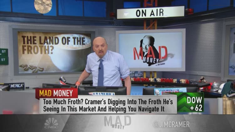 Wall Street is reaching frothy levels, a sign 'people are getting too greedy,' Jim Cramer says
