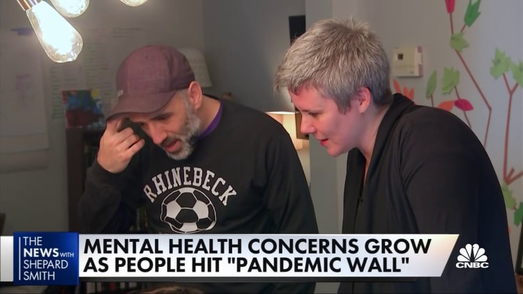 Mental health concerns grow as people hit "pandemic wall"