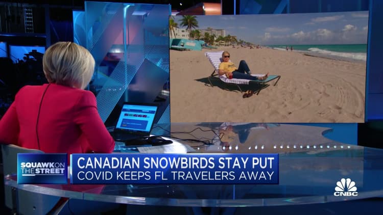 Canadian 'snowbirds' aren't traveling to Florida due to Covid