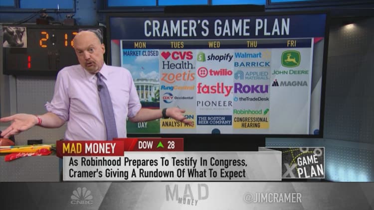 Jim Cramer's game plan for the trading week of Feb. 16