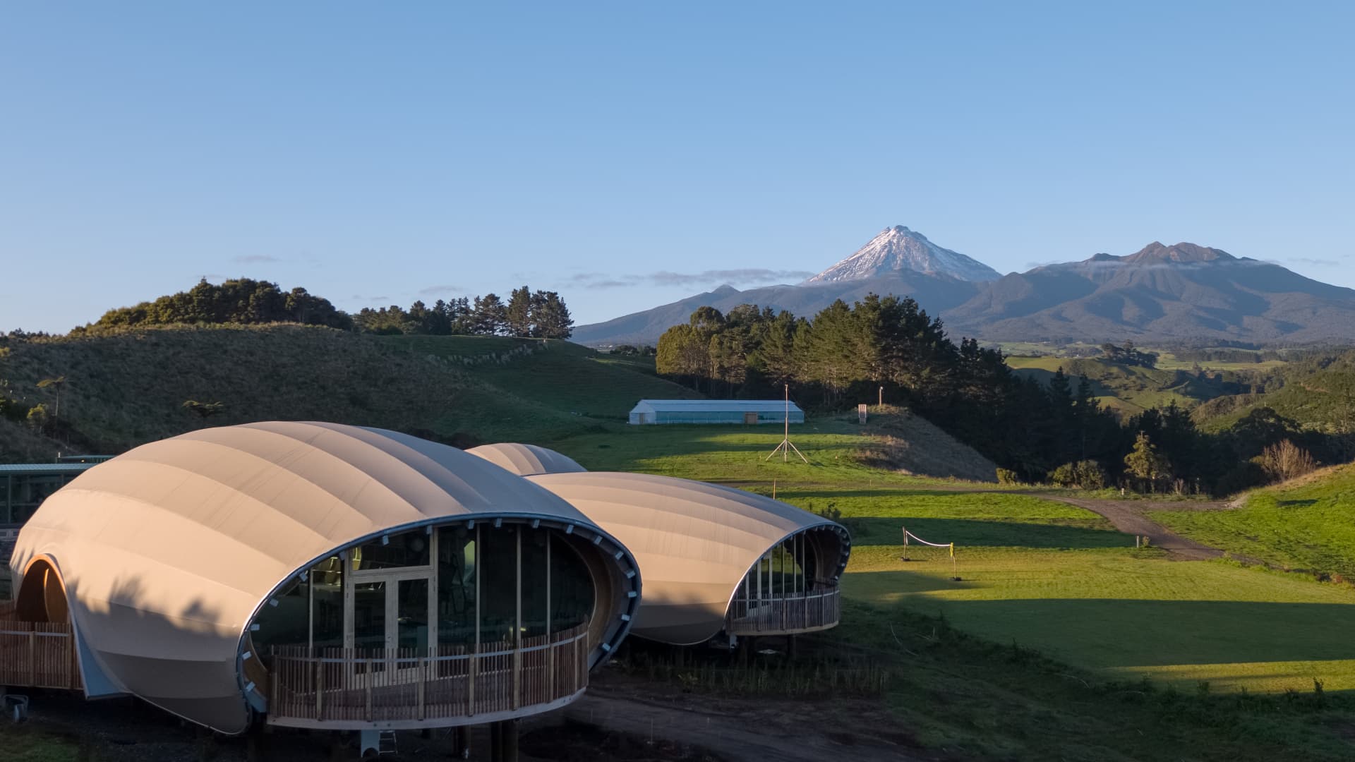 Green School International's second location, situated in Taranaki on the west coast of New Zealand.