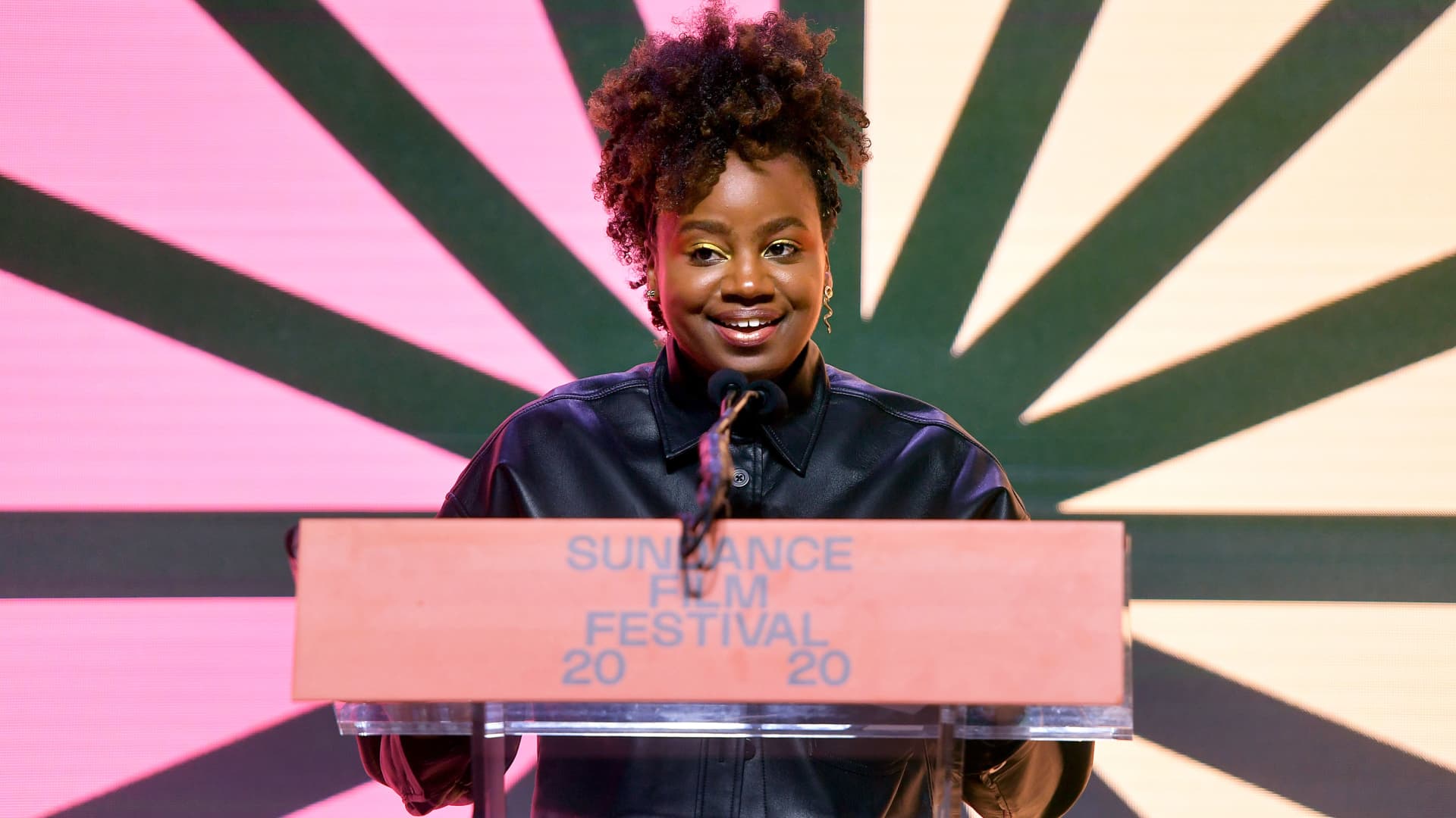 Dee Rees speaks onstage during the 2020 Sundance Film Festival Awards Night Ceremony at Basin Recreation Field House on February 01, 2020 in Park City, Utah.