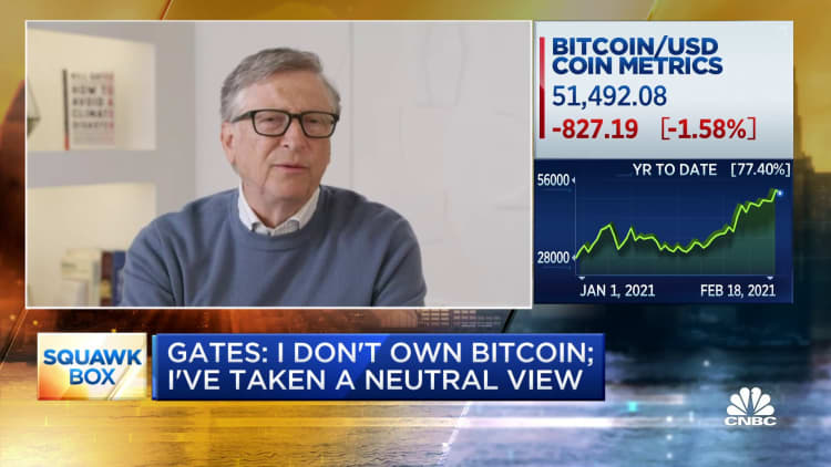 Bill Gates: I don't own bitcoin and have taken a neutral view on it