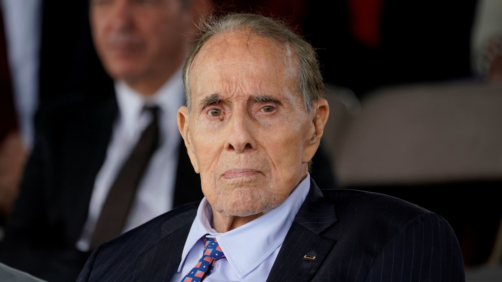 Former Senate majority leader Bob Dole (R-KS) attends a welcome ceremony in honor of new Joint Chiefs of Staff Chairman Army General Mark Milley at Joint Base Myer-Henderson Hall, Virginia, U.S., September 30, 2019.