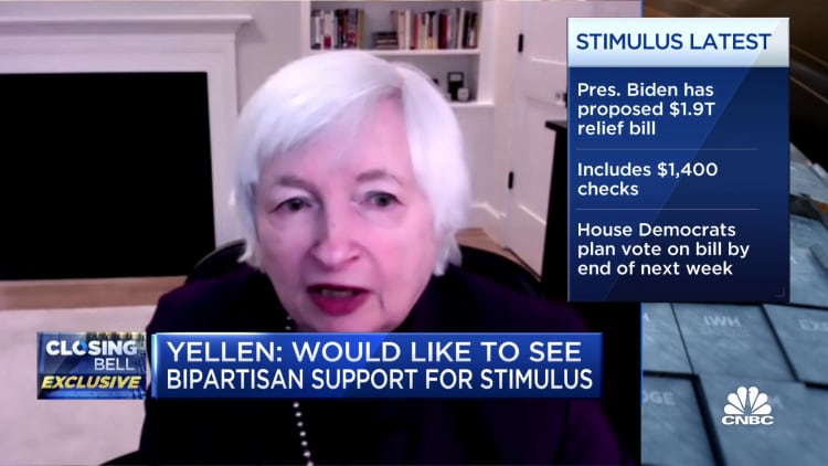 Yellen: It's important to have big stimulus to help those in need