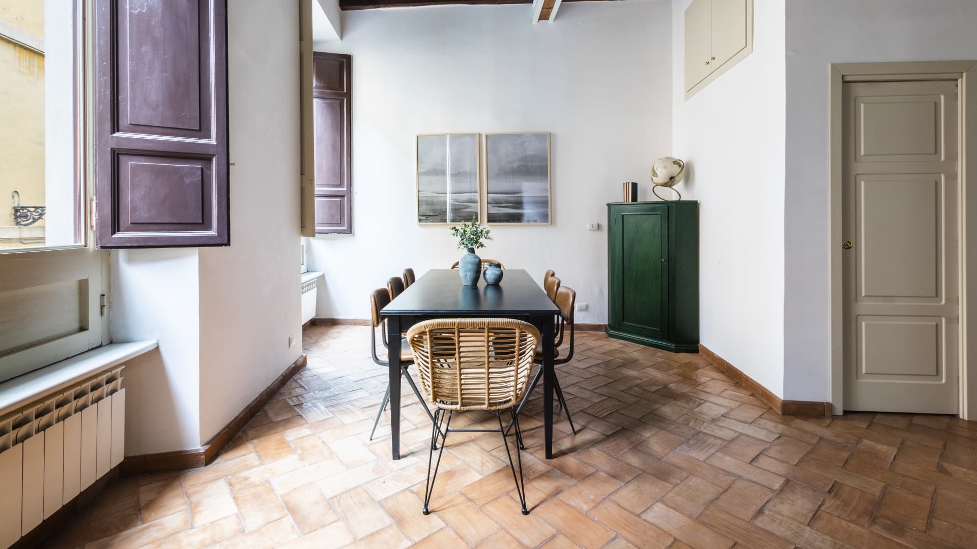 A four-bedroom apartment in Rome that is available to rent through Sonder.