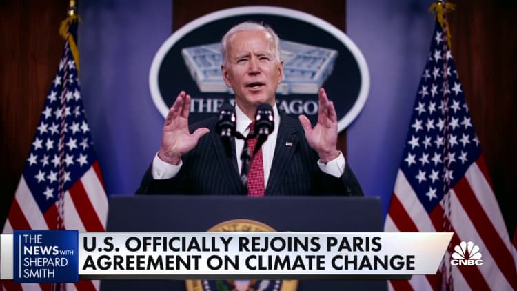 U.S. rejoins Paris climate agreement