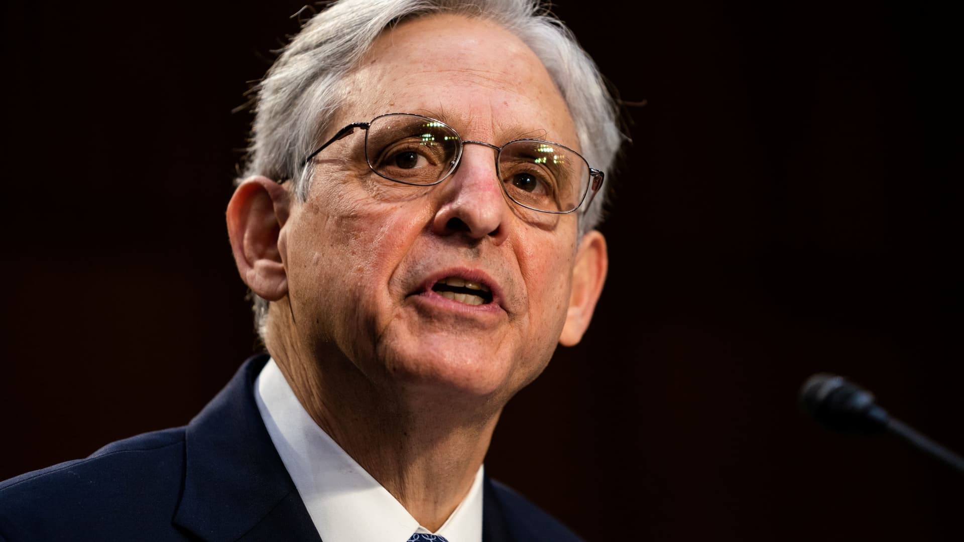 Nominee for U.S. Attorney General, Merrick Garland, during his swearing in confirmation hearing before the Senate Judiciary Committee, Washington, DC, February 22, 2021.