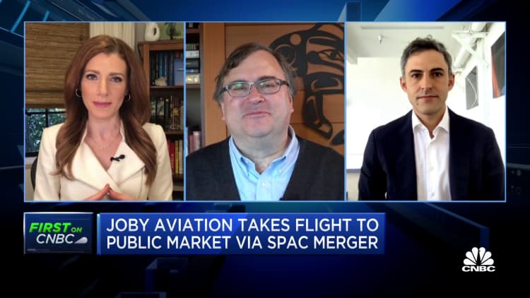 Investor Reid Hoffman and Joby Aviation's Paul Sciarra on going public via SPAC