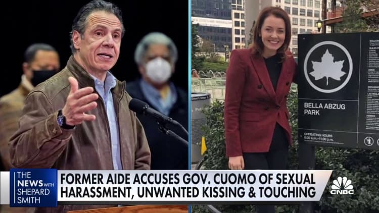 Former Cuomo aide accuses him of sexual harassment