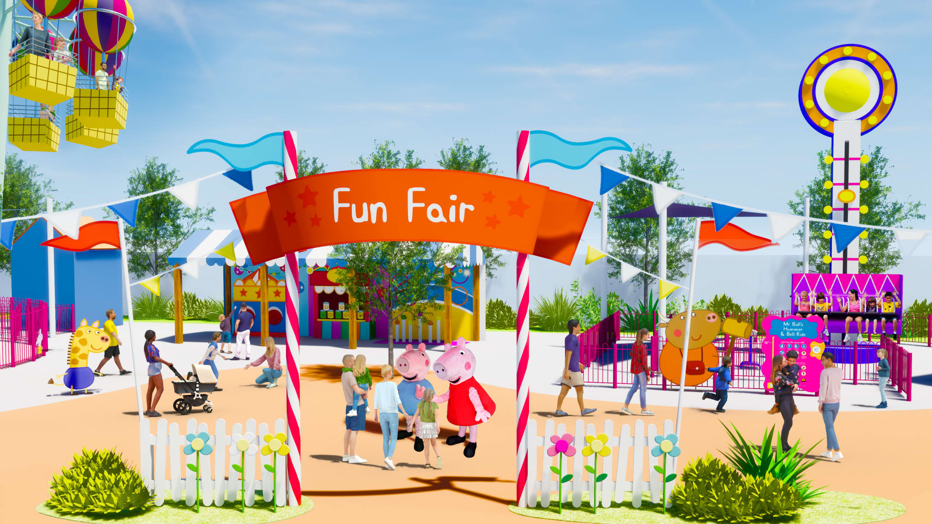 The Peppa Pig theme park is all-new standalone theme park that will feature multiple rides, interactive attractions, themed playscapes and water play areas.