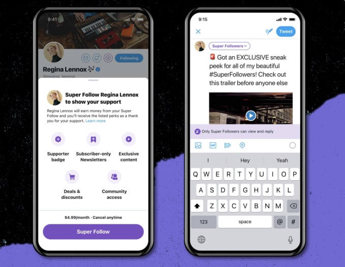 Twitter shows possible updates, including Super Follow subscriptions