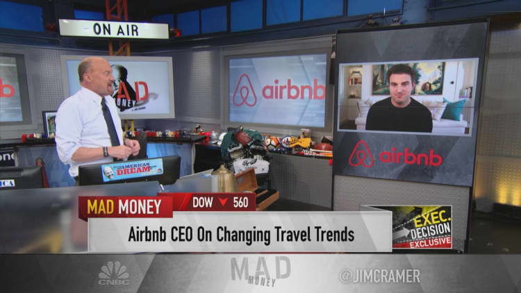 Airbnb CEO on first public quarter report, changing travel trends and cutting back on marketing