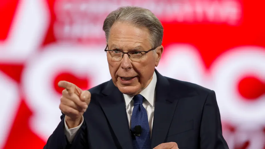 Wayne LaPierre, executive Vice President of the National Rifle Association speaks at the Conservative Political Action Conference (CPAC) in Orlando, Florida, U.S. February 28, 2021.