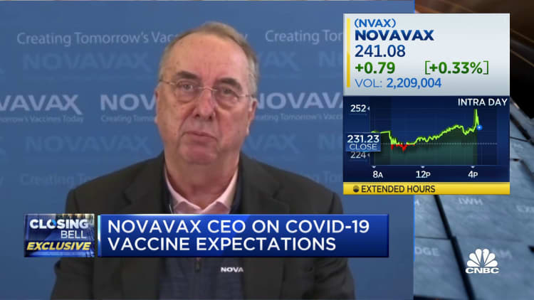 Novavax CEO says Covid-19 shot could be cleared for the U.S. by May