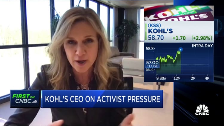 Kohl's CEO Michelle Gass says the company is focused on creating shareholder value