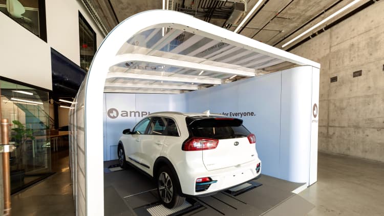 Ample is launching electric car battery swapping in the U.S. — here's a look at how it works