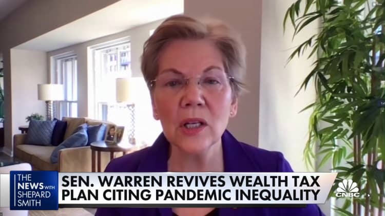 Sen. Warren proposes ultra millionaire tax plan citing pandemic inequality