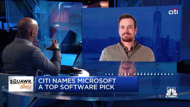 Citi names Microsoft as top software pick