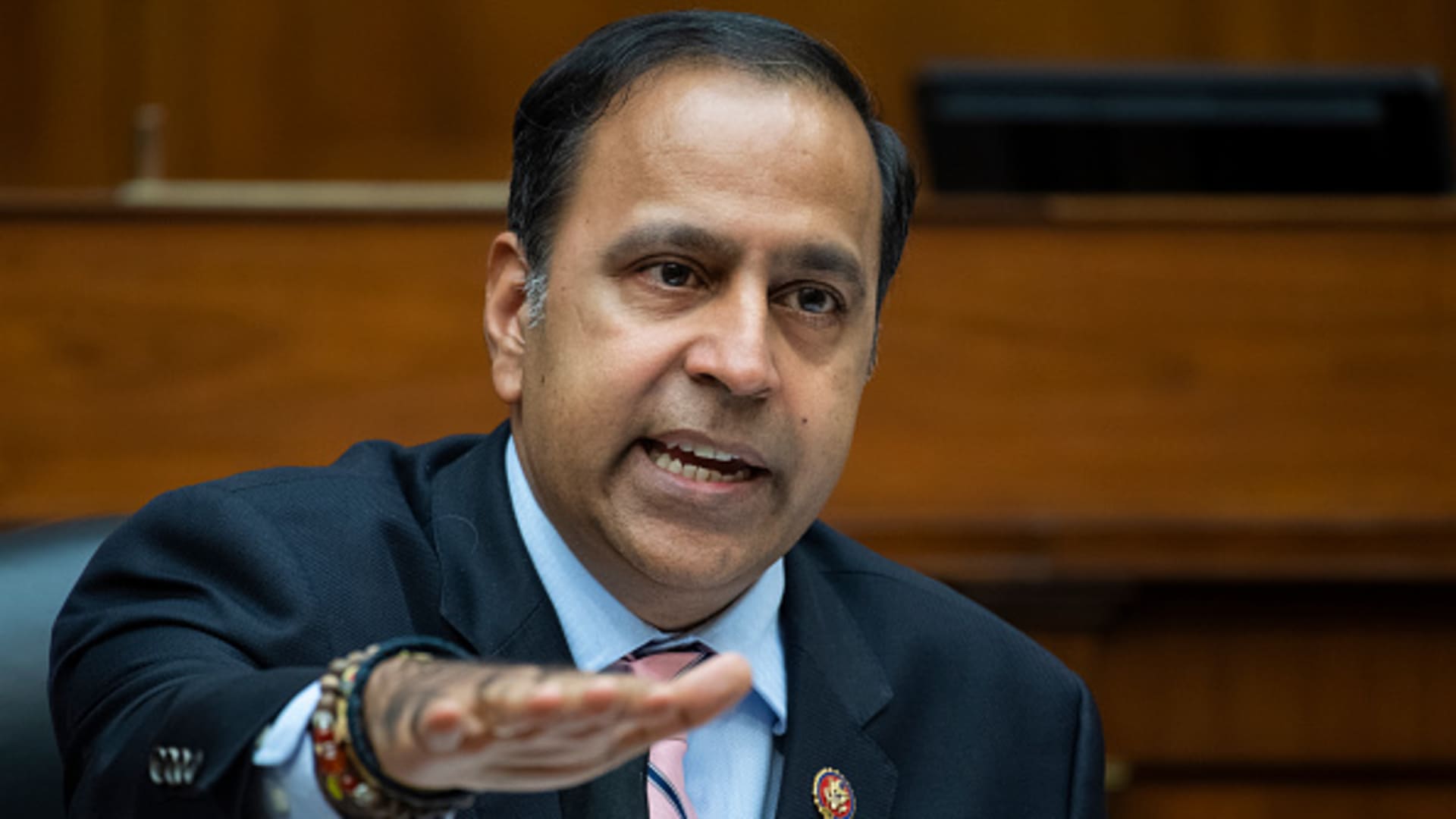 Rep. Raja Krishnamoorthi, D-Ill., during the House Oversight and Reform Committee hearing titled Protecting the Timely Delivery of Mail, Medicine, and Mail-in Ballots, in Rayburn House Office Building on Monday, August 24, 2020.