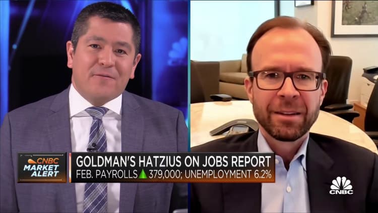 Economy still isn't where it needs to be, says Goldman's Hatzius