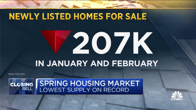 Spring housing market offers lowest supply on record