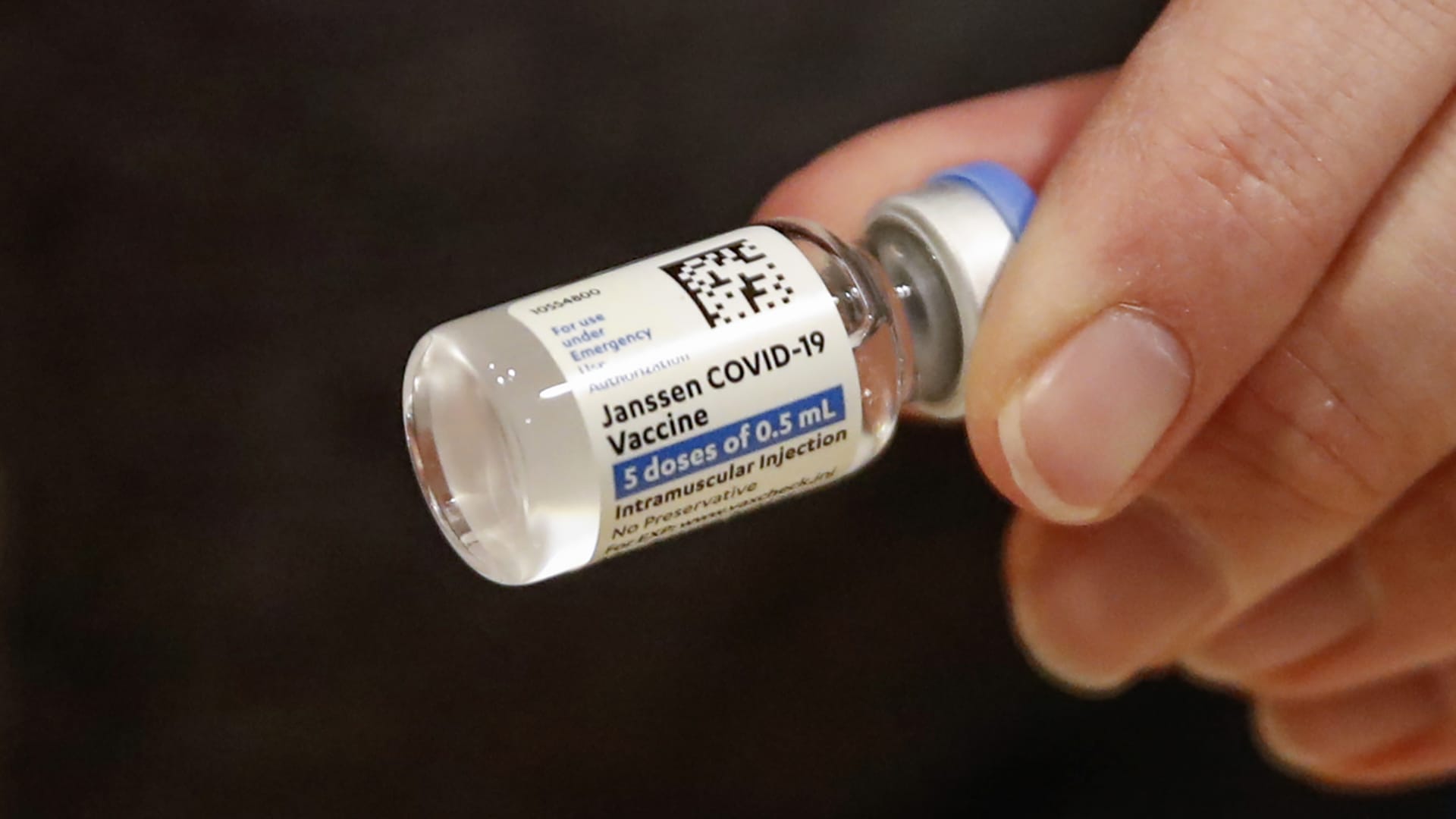 Johnson & Johnson Covid-19 vaccine at a vaccination center established at the Hilton Chicago O'Hare Airport Hotel in Chicago, Illinois, on March 5, 2021.