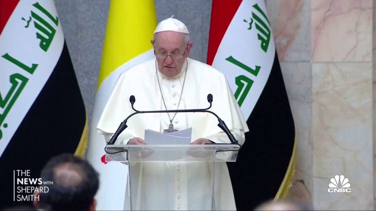 Pope Francis makes historic visit to Iraq, preaches religious tolerance