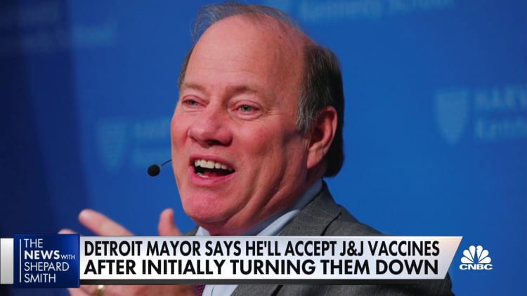 Detroit mayor says he'll accept J&J vaccine after initially turning it down