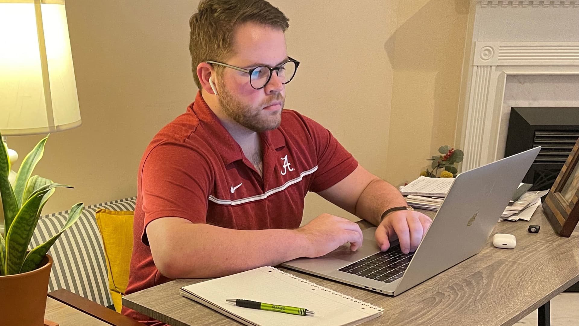 Phillip Braswell, a recent graduate of the University of Alabama at Birmingham School of Medicine, is working as a contact tracer for the Alabama Department of Health.