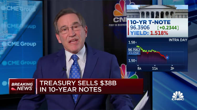 Treasury sells $38 billion in 10-year notes