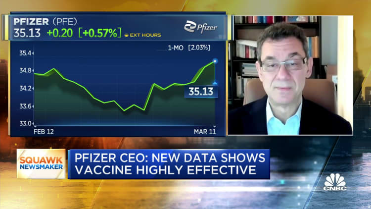 Pfizer CEO on new data showing vaccine blocks 94% of asymptomatic infections