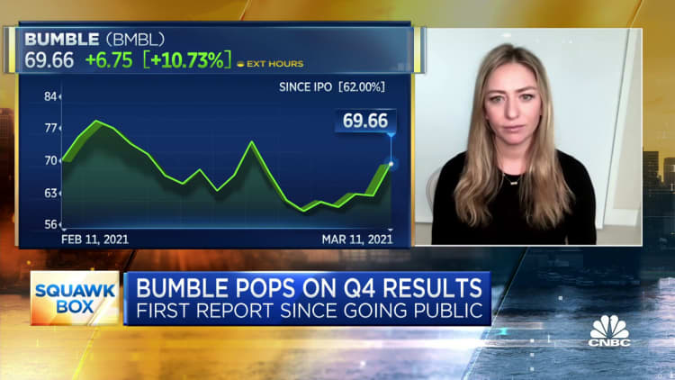 Bumble CEO Whitney Wolfe Herd on fourth-quarter results, guidance and more