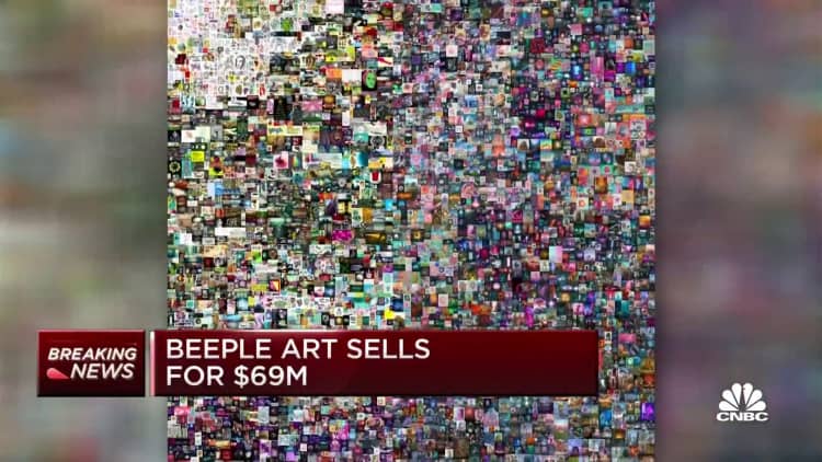 Digital artist Beeple sells NFT art for $69 million in Christie's auction