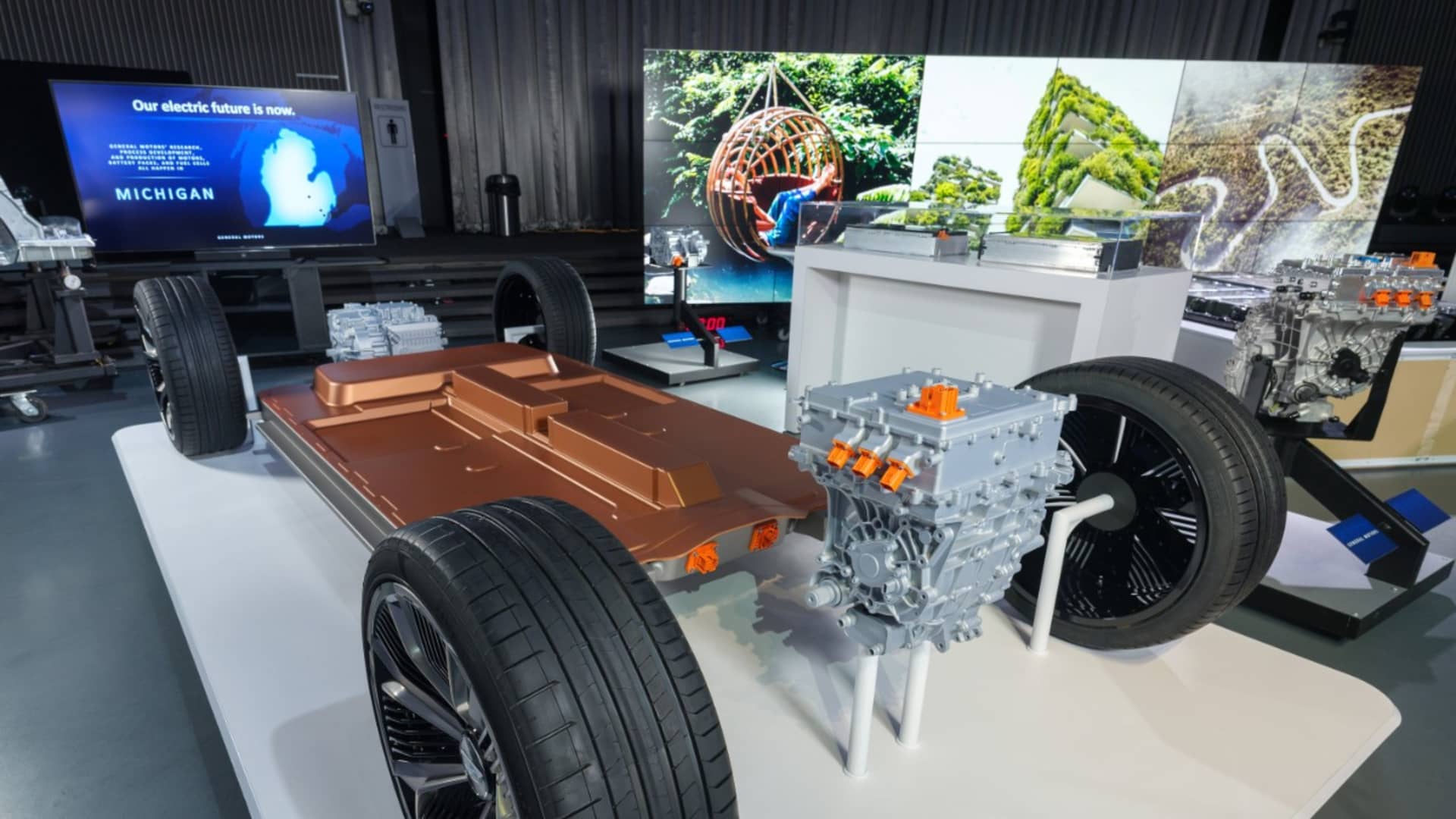 General Motors revealed its all-new modular platform and battery system, Ultium, on March 4, 2020 at its Tech Center campus in Warren, Michigan.