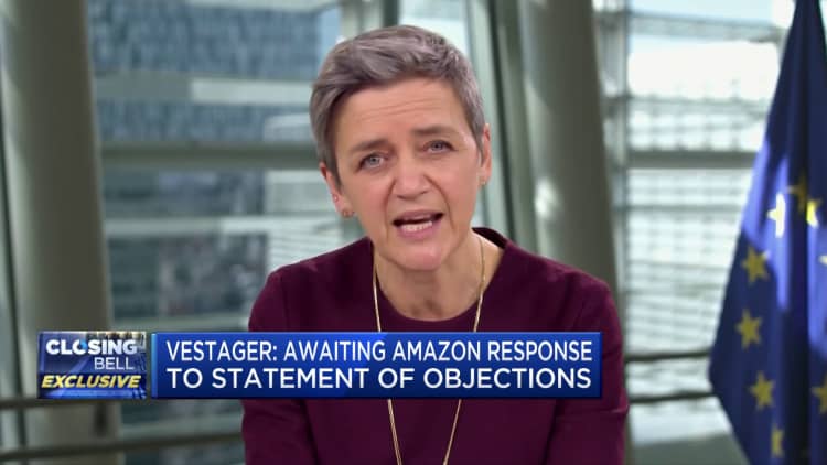 EU's Vestager: We're looking at whether Amazon has access to retail data