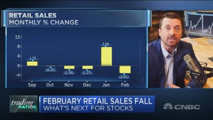 How to trade retail stocks after February's surprise sales drop