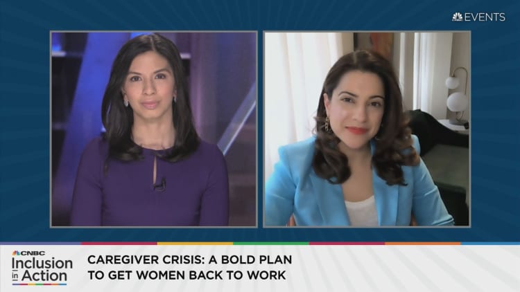 Caregiver Crisis: A Bold Plan to Get Women Back to Work with Girls Who Code's Reshma Saujani at CNBC Inclusion Forum