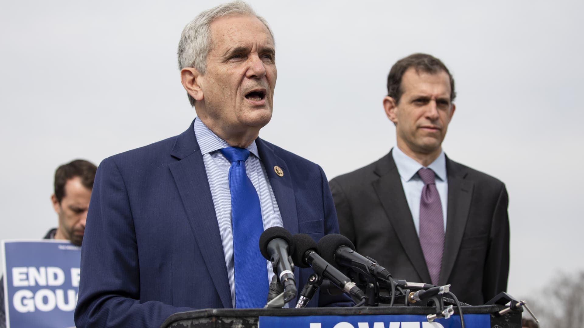 Rep. Lloyd Doggett (D-TX) speaks during a press conference calling for lower drug prices, especially in regards to the coronavirus, on Capitol Hill on March 5, 2020 in Washington, DC.