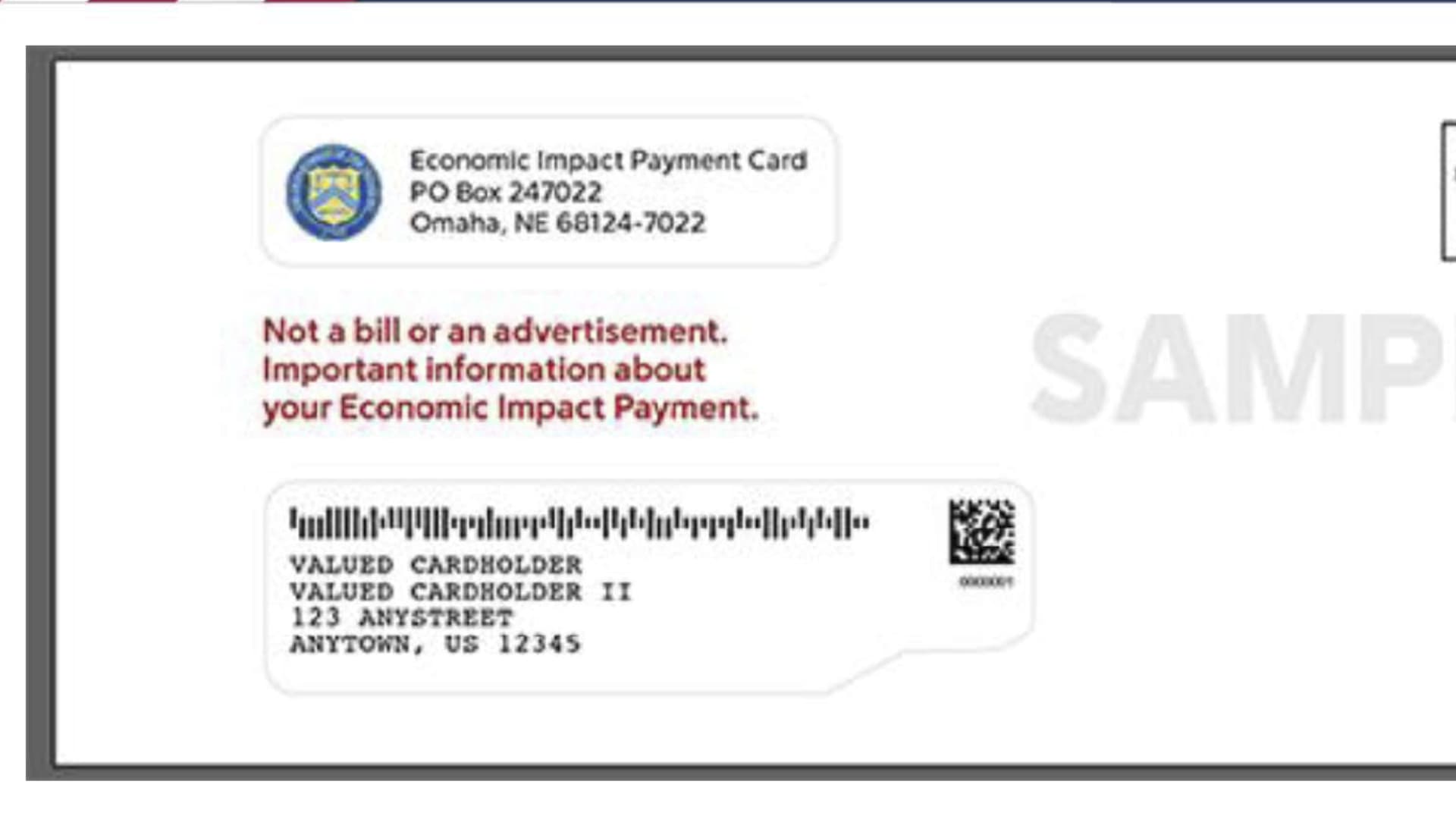 IRS Economic Impact Payment Card