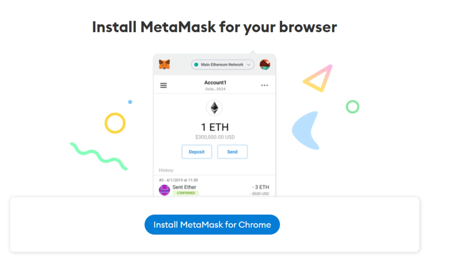 Installing the MetaMask digital wallet in Chrome.