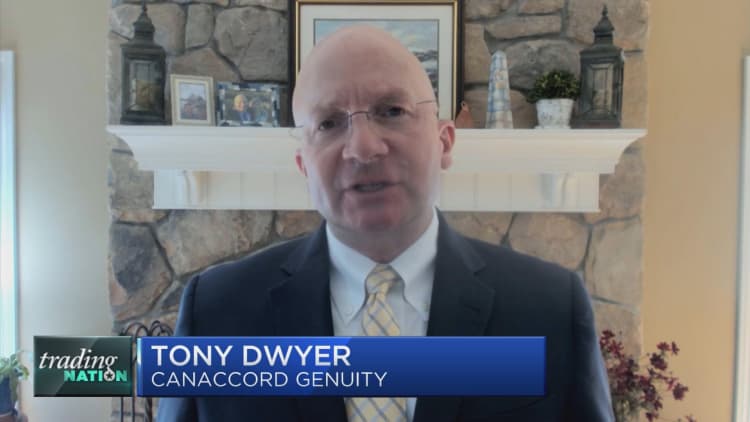 One year after the Covid-19 market bottom, Canaccord's Tony Dwyer says stocks are in 'no man's land'