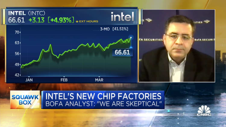 Why this BofA analyst is 'skeptical' about Intel's new chip factories