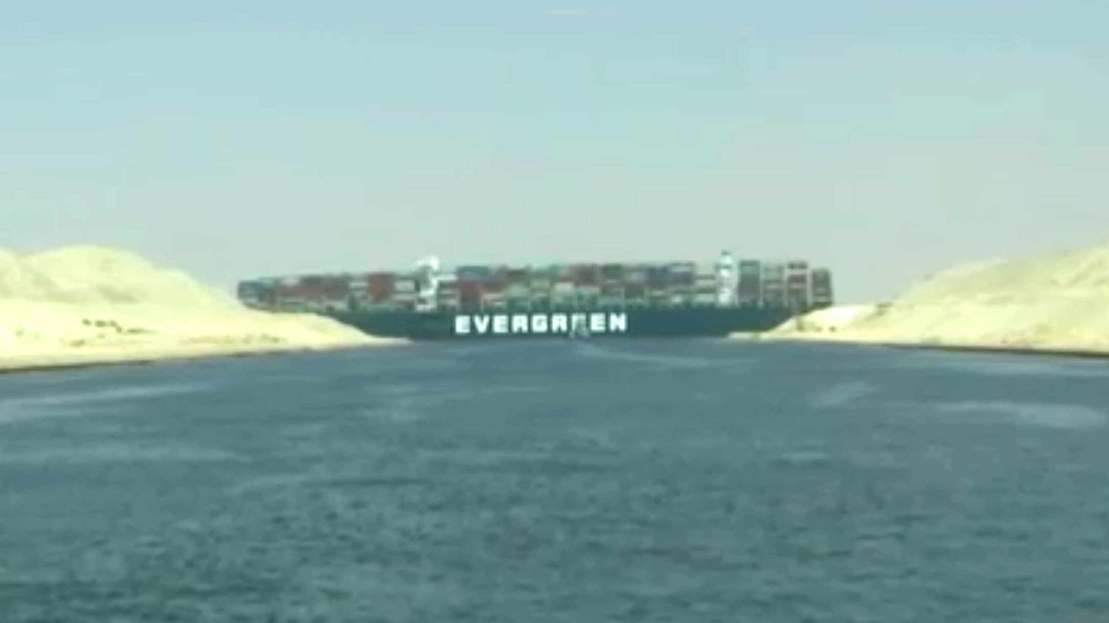 Ever Dado, a huge cargo ship, is still trapped in the Suez Canal