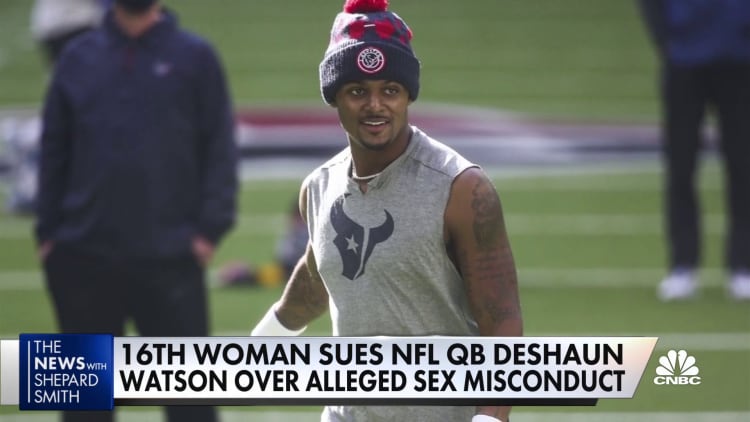 NFL quarterback DeShaun Watson faces 16 civil lawsuits over alleged sex misconduct