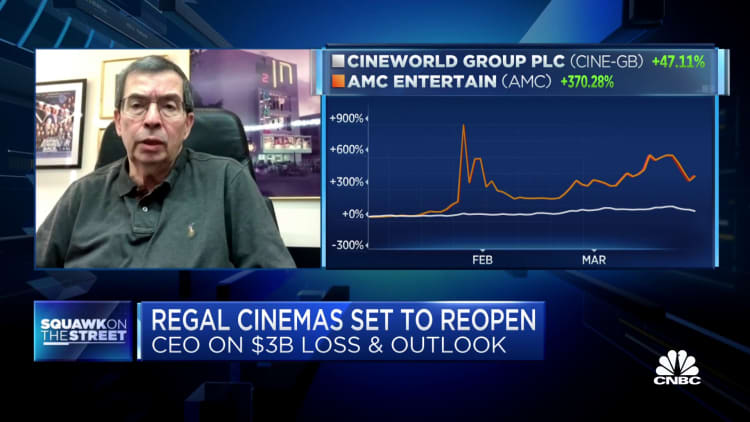 Cineworld CEO on reopening Regal Cinema movie theaters
