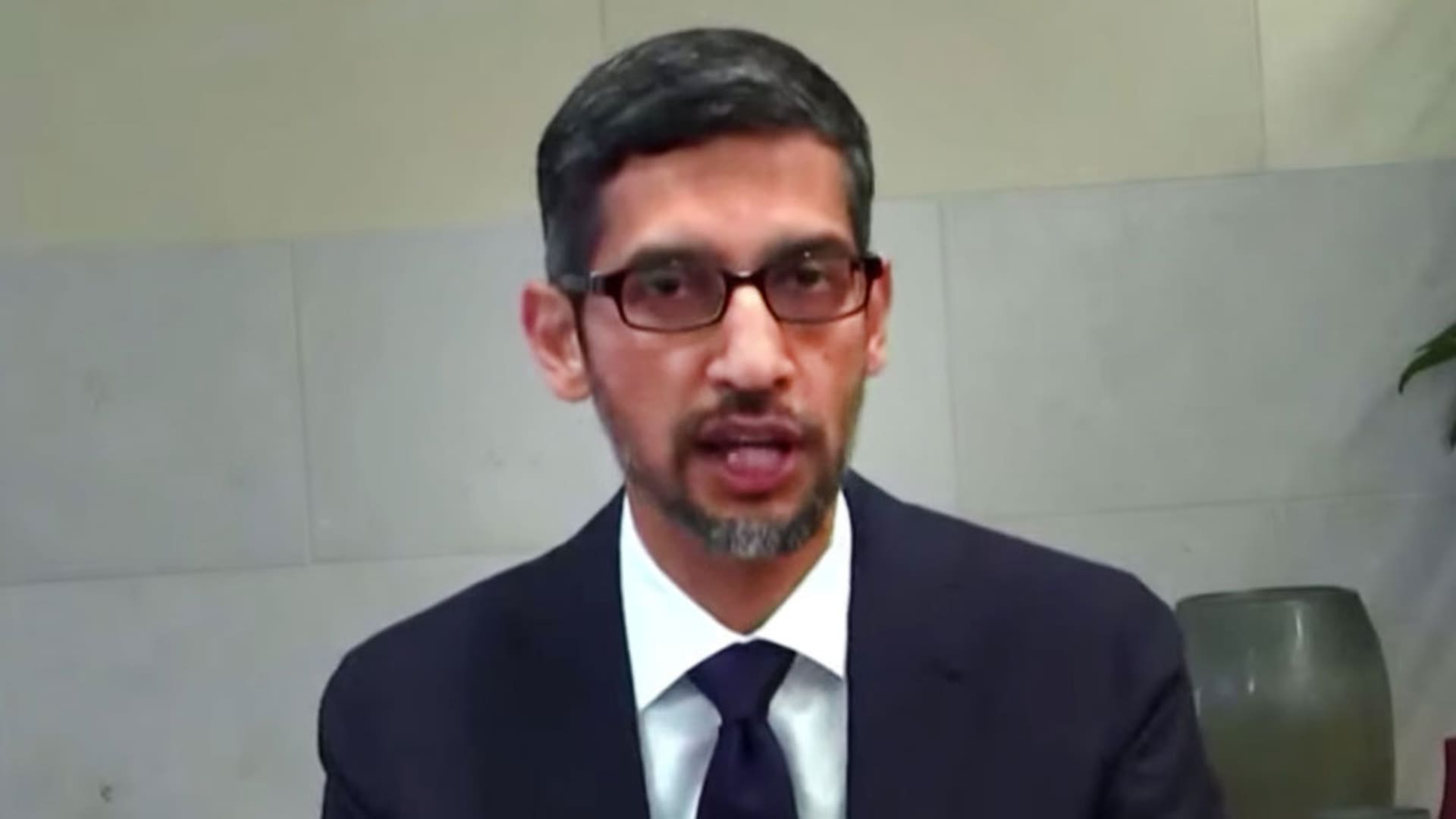 Sundar Pichai, Google testifies at congressional hearing, March 25, 2021.